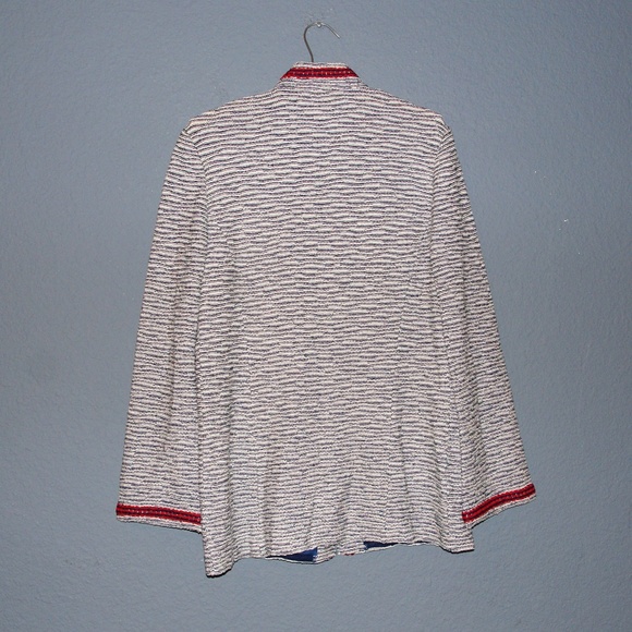 ST JOHN Textured Boucle Knit Zip-Front Jacket [C9] - Picture 3 of 8